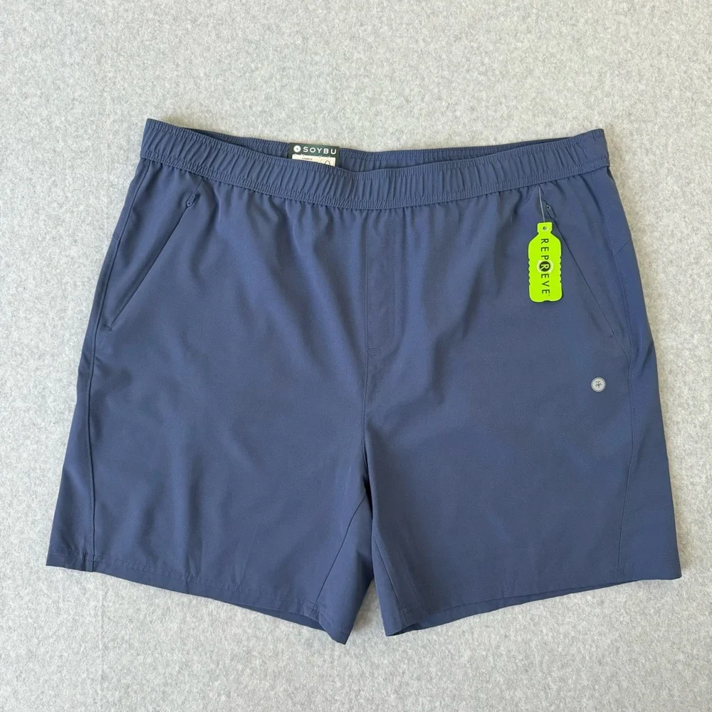Soybu Shorts Mens XXL Blue Pull On Elastic Waistband Active Lightweight Gorpcore - Picture 13 of 13